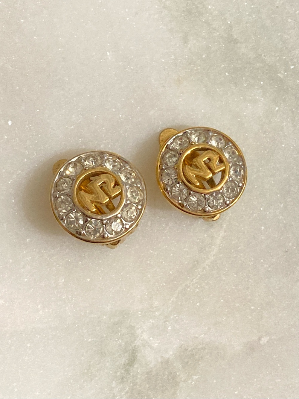 Nina Ricci Earrings Vintage Clip On